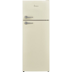 Fram FDD-VRL212BGE++ Retro Δίπορτο Ψυγείο 213lt Υ145xΠ54xΒ57cm Μπεζ
