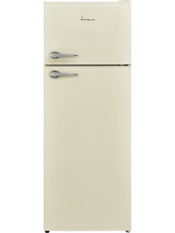 Fram FDD-VRL212BGE++ Retro Δίπορτο Ψυγείο 213lt Υ145xΠ54xΒ57cm Μπεζ