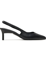 Calvin Klein Γόβες Slingback Δερμάτινες με Τακούνι Στιλέτο Μαύρες HW0HW02069-BEH
