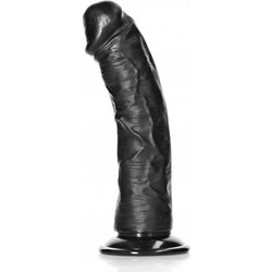 Shots RealRock Ultra Skin Curved Ρεαλιστικό Dildo με Βεντούζα 15.5cm Μαύρο