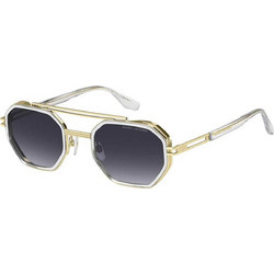 Marc Jacobs MARC782S LOJ9O Ανδρικά Γυαλιά Ηλίου Πολυγωνικά Μεταλλικά Διαφανές Χρυσό με Μαύρο Φακό