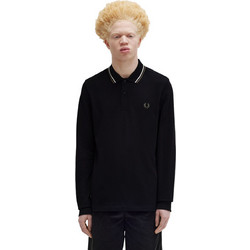 Fred Perry Ανδρική Μπλούζα Polo Μακρυμάνικη Μαύρη M3636-Q324-W54