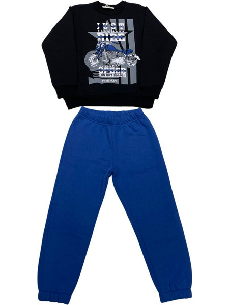 Frenzy Παιδικό Σετ Φόρμας Μαύρο Royal Blue 73425461
