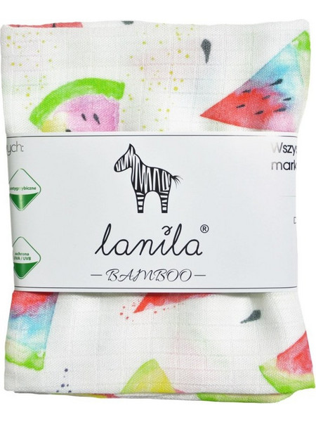 Lanila Juicy Πάνα Αγκαλιάς από Μουσελίνα Λευκή 75x75cm