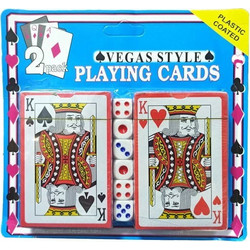 Vegas Style Σετ Τράπουλες 2τμχ Κόκκινες 3329