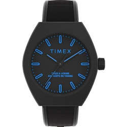 Timex Ανδρικό Ρολόι με Μαύρο Καουτσούκ Λουράκι TW2W42300