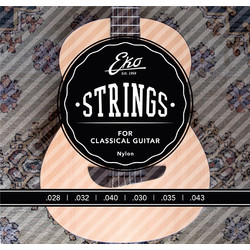 Eko Guitars Σετ 6 Χορδές Κλασικής Κιθάρας Nylon 28-43" Medium Tension
