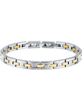 Trussardi Ανδρικό Βραχιόλι Χειροπέδα από Ατσάλι Ασημί TJAXV08