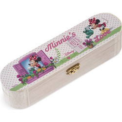 Parisis Μπομπονιέρα Βάπτισης Κασετίνα Minnie Mouse Λουλούδια από Ξύλο