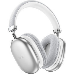 Hoco W35 Ενσύρματα & Ασύρματα Bluetooth Ακουστικά Over Ear Ασημί