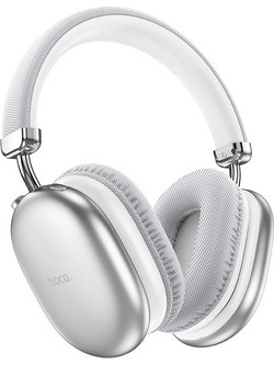 Hoco W35 Ενσύρματα & Ασύρματα Bluetooth Ακουστικά Over Ear Ασημί
