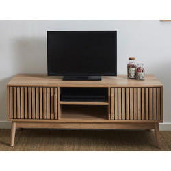 Home Deco Έπιπλο Τηλεόρασης Ξύλινο Φυσικό Χρώμα Μ117xΠ40xΥ48cm Klaus HD0088YGO