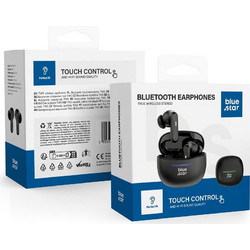 Blue Star BK44 Ακουστικά Bluetooth In Ear Ανθεκτικά στο Νερό Black