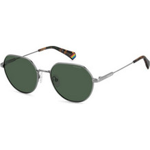 Polaroid Eyewear PLD6236/S/X SMF/UC Ανδρικά Γυαλιά Ηλίου Στρογγυλά Μεταλλικά Ασημί με Μαύρο Φακό