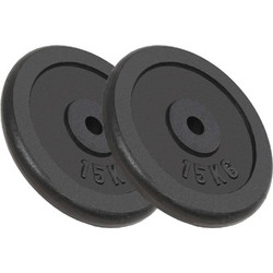 vidaXL Σετ Δίσκοι Μεταλλικοί 2x15kg Φ30mm