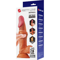 Pretty Love Duvall Ρεαλιστικό Dildo με Βεντούζα & Όρχεις 19.4cm Καφέ