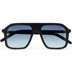 Kaleos Kalu-5 Ανδρικά Γυαλιά Ηλίου Aviator Κοκάλινα Μαύρα με Μπλε Degradee Φακό