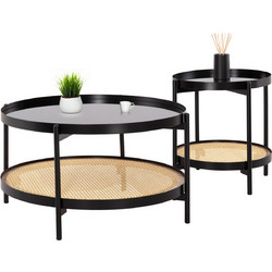 HomeMarkt Seitz Βοηθητικό Τραπεζάκι Σαλονιού Μεταλλικό Φ80cm HM21086