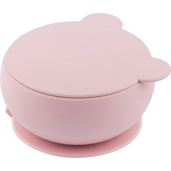 Minikoioi Μπολ Σιλικόνης με Βεντούζα Pink