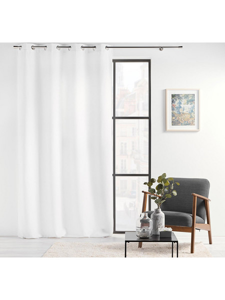 Spitishop Κουρτίνα Παραθύρου Βελουτέ με Τρουκς 140x260 Verra 1612417 White