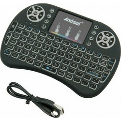 Andowl Q-K07 Black Ασύρματο Πληκτρολόγιο