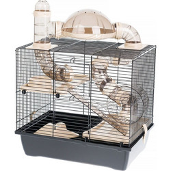 INTER-ZOO Rocky & Terrace Κλουβί Τρωκτικών Μαύρο Μπεζ 42x29x55cm