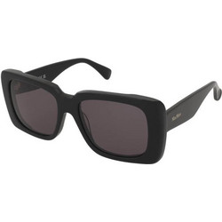 Max Mara MM0091 01A Γυναικεία Γυαλιά Ηλίου Τετράγωνα Κοκάλινα Μαύρα με Μαύρο Φακό