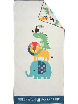 Greenwich Polo Club Animals 4079 Παιδική Πετσέτα Θαλάσσης Microfiber Μπεζ 70x140cm