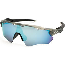Oakley OO9208 F6 Ανδρικά Γυαλιά Ηλίου Μάσκα Κοκάλινα Γκρι με Μπλε Φακό
