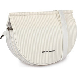 Laura Ashley Γυναικείο Τσαντάκι Χιαστί από Δερματίνη Λευκό με Στενό Λουρί 651LAS1768
