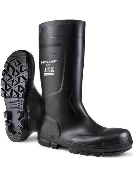 Dunlop Work-It Γαλότσες Ασφαλείας Γονάτου Μαύρες 4300302708-36
