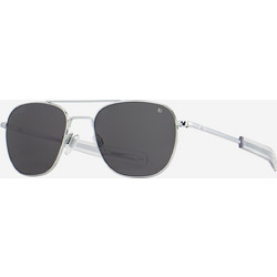 American Optical Pilot 2020 Ανδρικά Γυαλιά Ηλίου Τετράγωνα Μεταλλικά Ασημί με Μαύρο Φακό
