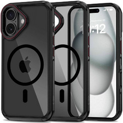 Tech-Protect MagHybrid MagSafe Back Cover Black/Red (iPhone 16 )