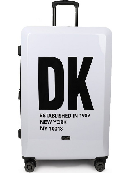 DKNY D2221-DH818BD4-WHT-L Βαλίτσα Μεγάλη 78x51x31cm με 4 Ρόδες Λευκή