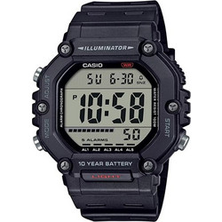 Casio Ψηφιακό Ανδρικό Ρολόι Χρονογράφος με Μαύρο Καουτσούκ Λουράκι AE-1600H-1AVEF