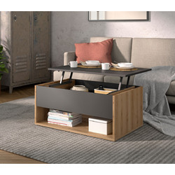 InsideHome Urban Τραπεζάκι Σαλονιού Ξύλινο & Σερβιτόρο Μ90xΠ60xΥ55cm 0121.GM15