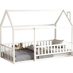 HomeMarkt Houser Παιδικό Κρεβάτι Σπιτάκι Τύπου Montessori Μονό για Στρώμα 90x190cm HM706.03