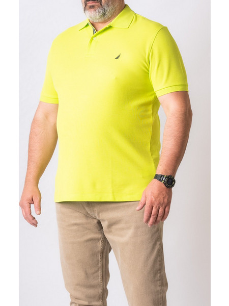 Nautica Ανδρική Μπλούζα Polo Κοντομάνικη Lime 3NCZ21050