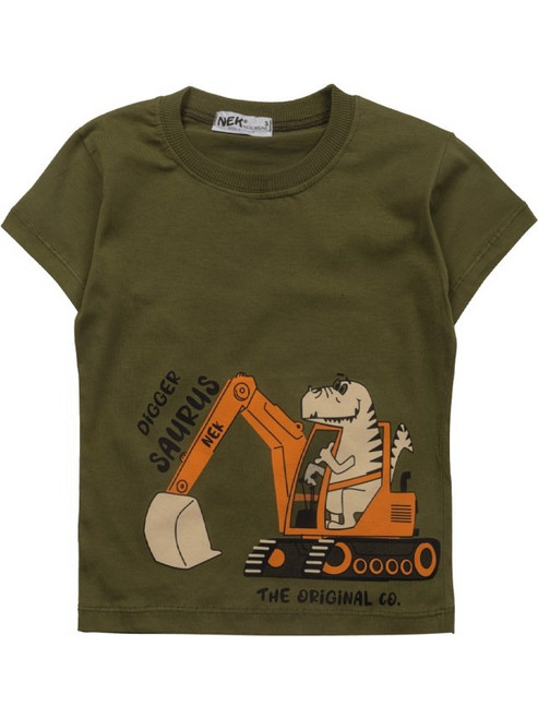 NEK Diggersaurus Παιδικό T-Shirt Κοντομάνικο Χακί 45025