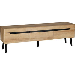 Liberta Έπιπλο Τηλεόρασης Ξύλινο Μαύρο Μ160xΠ40xΥ50cm 05-0752