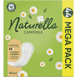 Naturella Camomile Normal Σερβιετάκια για Ελαφριά Ροή 2 Σταγόνες 44τμχ