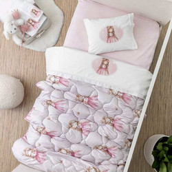 Borea Little Queen Βρεφικό Πάπλωμα Κούνιας 140x110cm Ροζ