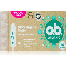 O.B. Organic Mini Ταμπόν για Ελαφριά Ροή από 100% Οργανικό Βαμβάκι 2 Σταγόνες 16τμχ