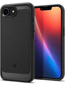 Spigen Rugged Armor MagSafe Back Cover Black (iPhone 16e)