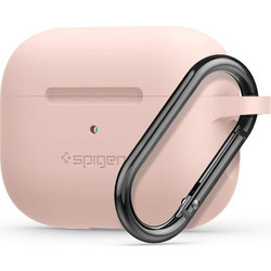 Spigen Fit Θήκη Σιλικόνης με Γάντζο για Apple AirPods Pro 1 Ροζ