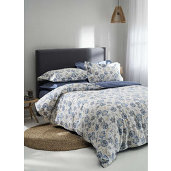 Vesta Home Σετ Σεντόνια Υπέρδιπλα Βαμβακοσατέν 240x270 Como 1 Blue
