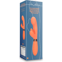 Loveline Rabbit with Ribbed Clitoral Stimulator Δονητής Rabbit Πορτοκαλί