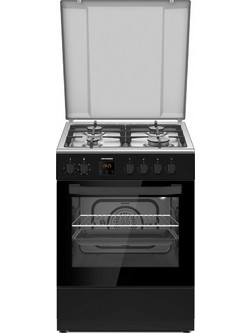 Heinner HFSC-S66FDCC-IBK Κουζίνα Ηλεκτρική 65lt με Εστίες Αερίου 60cm