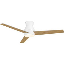 United UCF-5211 Ανεμιστήρας Οροφής 132cm 25W με Φως & Τηλεχειριστήριο Λευκός Καφέ