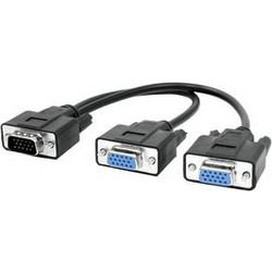 Powertech CAB-G014 Καλώδιο VGA Male to 2 x VGA Female 0.2m